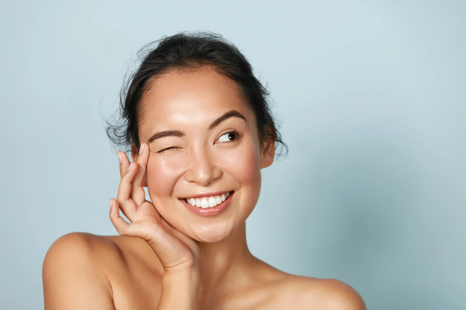 A beautiful-looking young lady looking radiant after undergoing treatment at Medical Aesthetics.